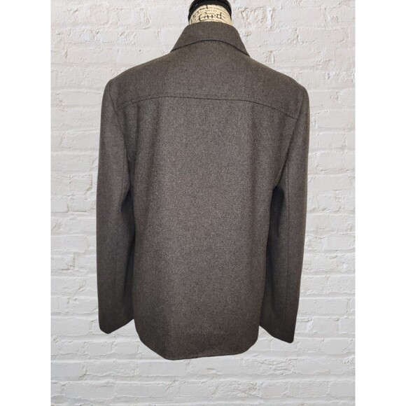 J Crew Jacket Womens LG Brown Wool Blend Bomber Zip Up Lined Coat Warm Classic - Picture 4 of 9